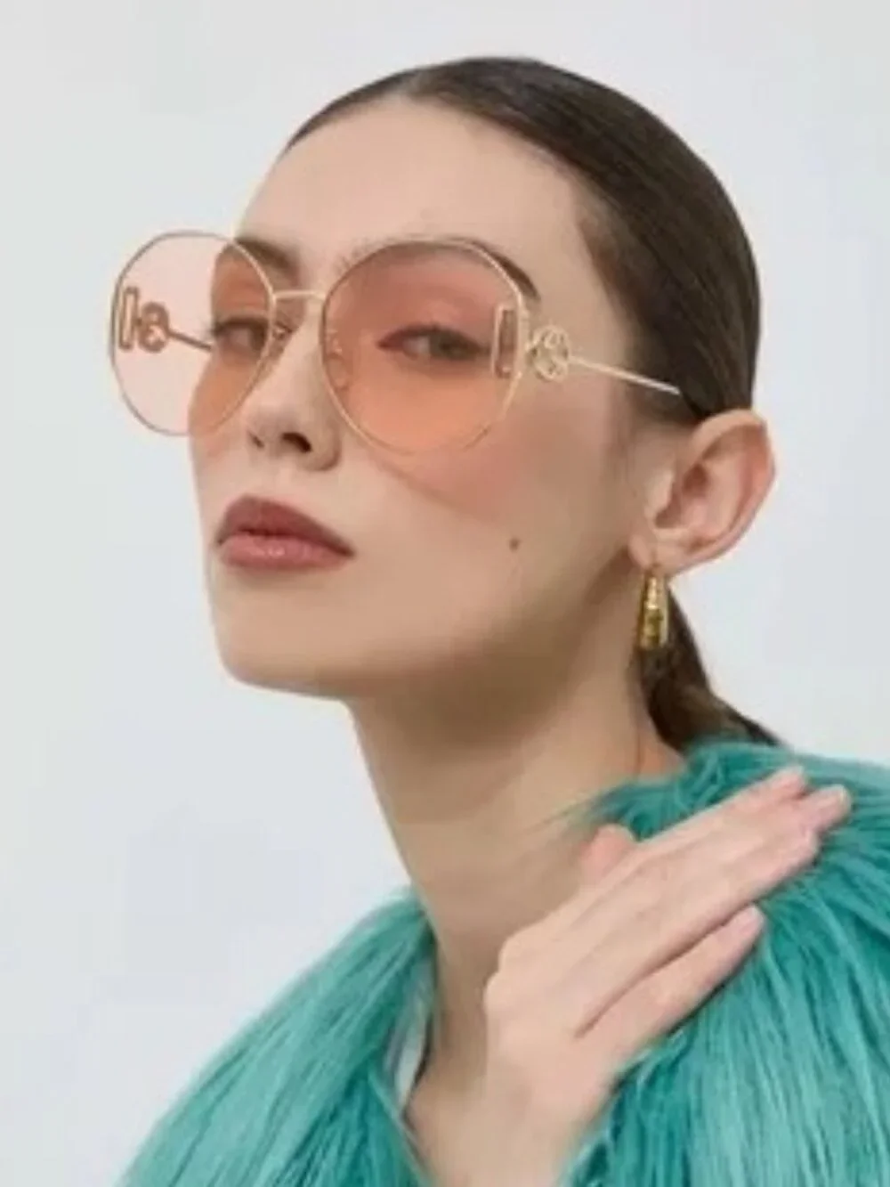 New Gucci Gold Cream Round Women Sunglasses GG1206SA 004
